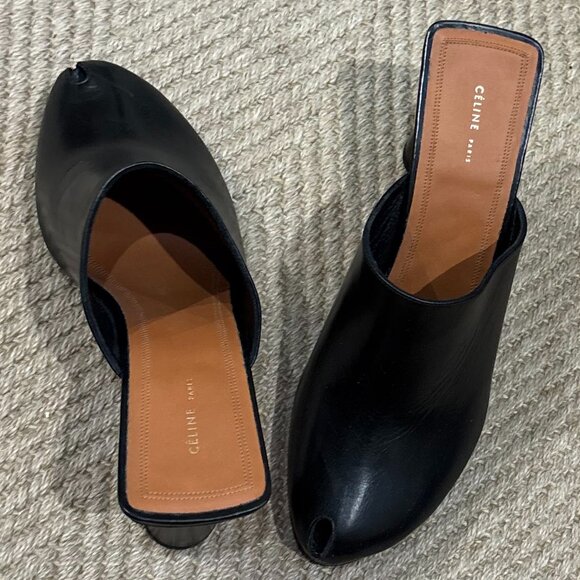 Celine Philo runway 2017 black leather Heels - Picture 6 of 14